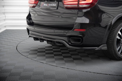 Maxton Mittlerer Diffusor Heck Ansatz DTM Look für BMW X5 M-Paket F15 schwarz Hochglanz