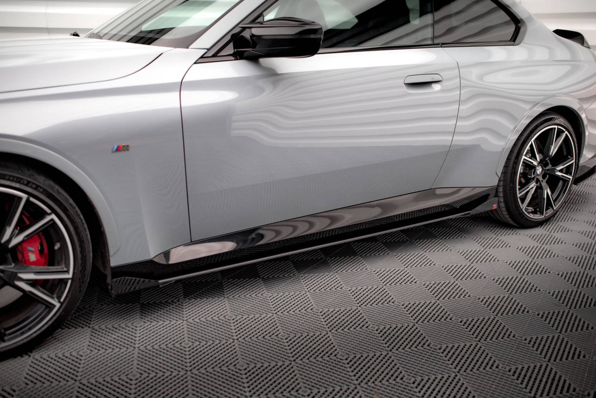 Maxton Street Pro Seitenschweller Ansatz für + Flaps BMW 2 Coupe M-Paket / M240i G42 schwarz Hochglanz