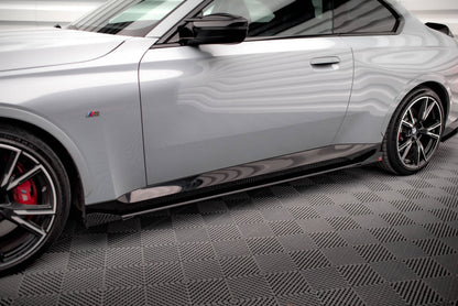 Maxton Street Pro Seitenschweller Ansatz für + Flaps BMW 2 Coupe M-Paket / M240i G42 schwarz Hochglanz