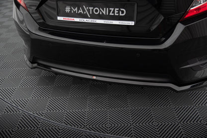 Maxton Mittlerer Diffusor Heck Ansatz DTM Look für Honda Civic Mk10 schwarz Hochglanz