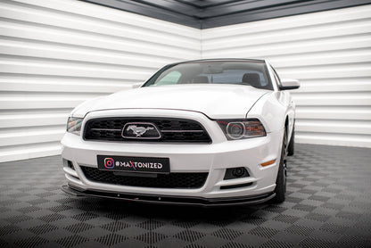Maxton Front Ansatz für Ford Mustang Mk5 Facelift schwarz Hochglanz