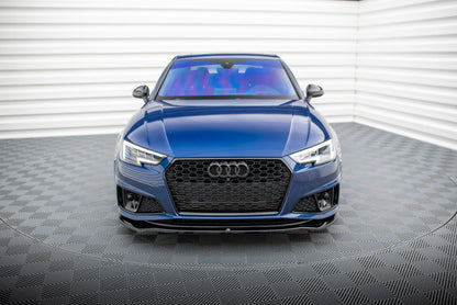 Maxton Front Ansatz V.2 für Audi A4 Competition B9  schwarz Hochglanz