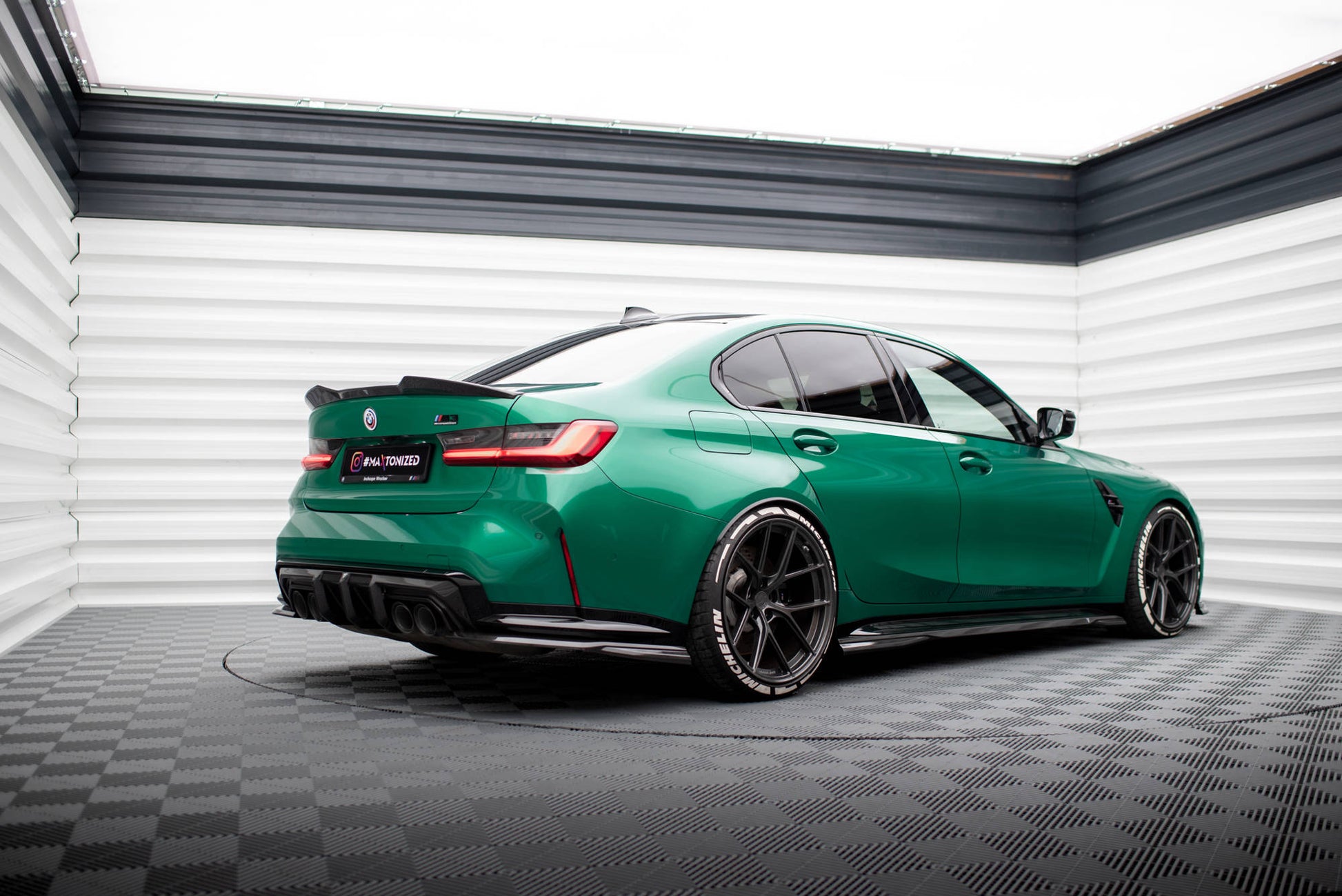 Maxton Carbon Fiber Heck Ansatz Flaps Diffusor für BMW M3 G80