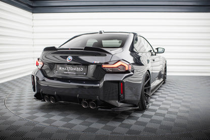 Maxton Heck Ansatz Flaps Diffusor V.1 für BMW M2 G87 schwarz Hochglanz