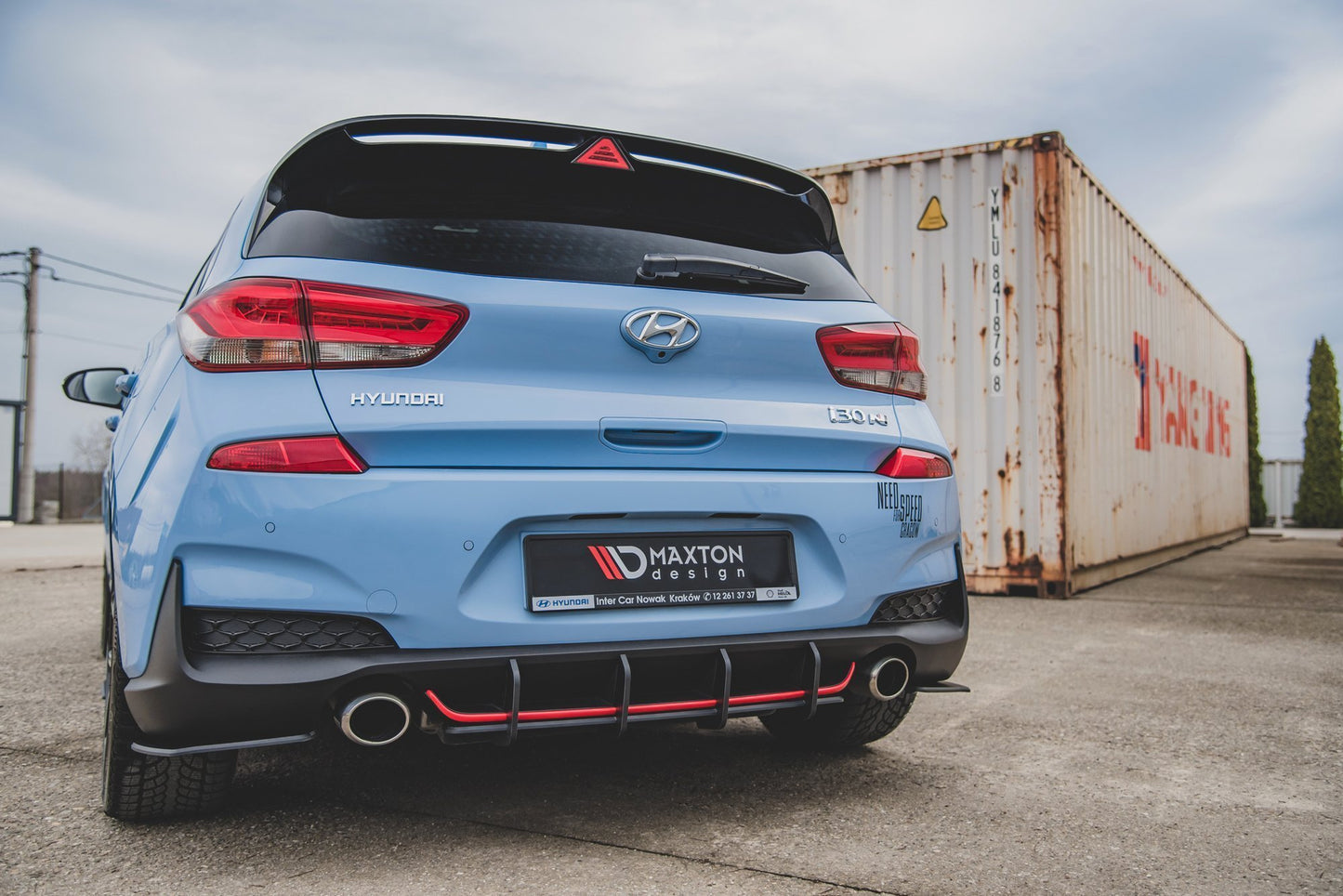 Maxton Robuste Racing Heckschürze V.1 für Hyundai I30 N Mk3 Hatchback