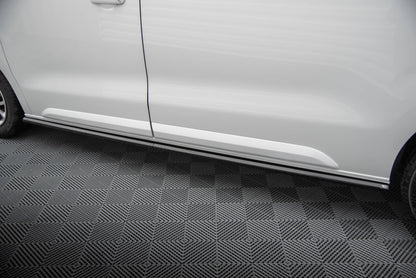 Maxton Seitenschweller Ansatz für Citroen Jumpy l2 /l3 Mk3 schwarz Hochglanz