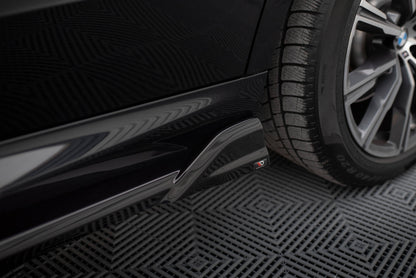 Maxton Seitenschweller Ansatz für V.2 für BMW X5 M-Paket G05 schwarz Hochglanz
