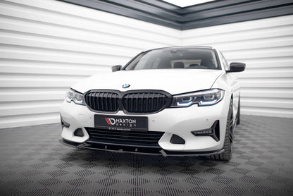 Maxton Front Ansatz V.1 für BMW 3er Sport Line G20 / G21 schwarz Hochglanz