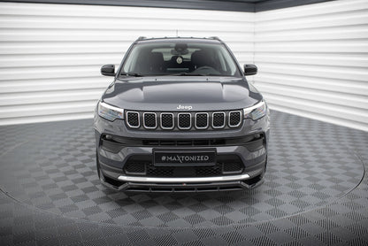 Maxton Front Ansatz für Jeep Compass Limited Mk2 Facelift schwarz Hochglanz