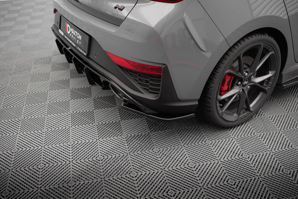 Maxton Heck Ansatz Flaps Diffusor V.5 für Hyundai I30 N Hatchback Mk3 Facelift schwarz Hochglanz