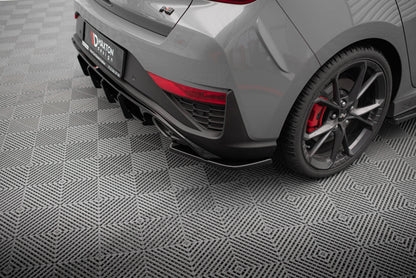 Maxton Heck Ansatz Flaps Diffusor V.5 für Hyundai I30 N Hatchback Mk3 Facelift schwarz Hochglanz