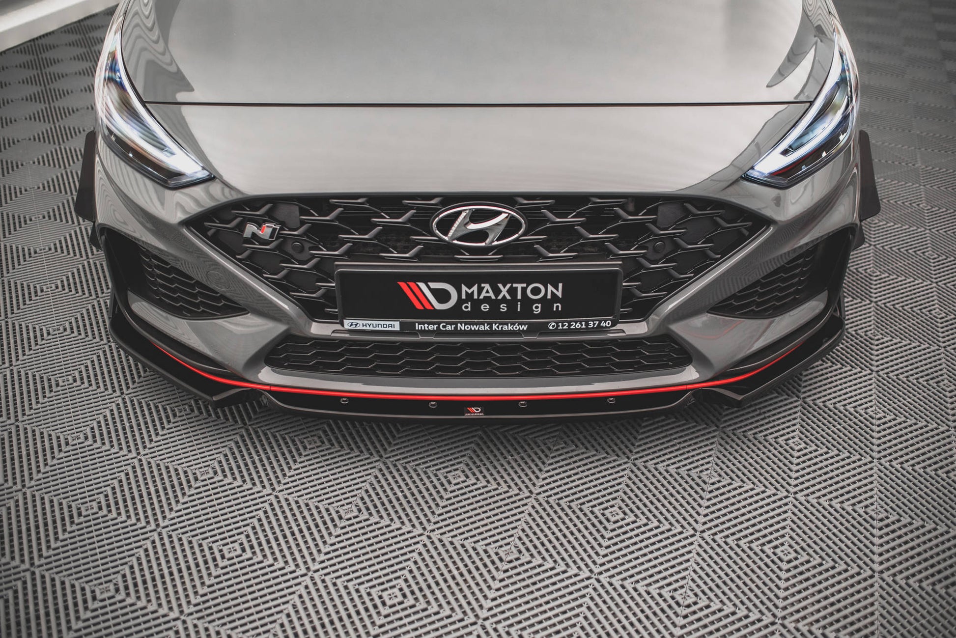 Maxton Front Ansatz V.1 +Flaps für Hyundai I30 N Hatchback/Fastback Mk3 Facelift