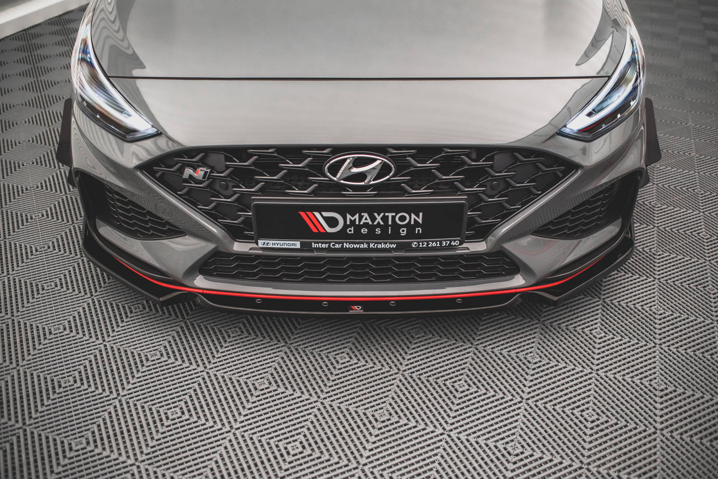 Maxton Front Ansatz V.1 +Flaps für Hyundai I30 N Hatchback/Fastback Mk3 Facelift