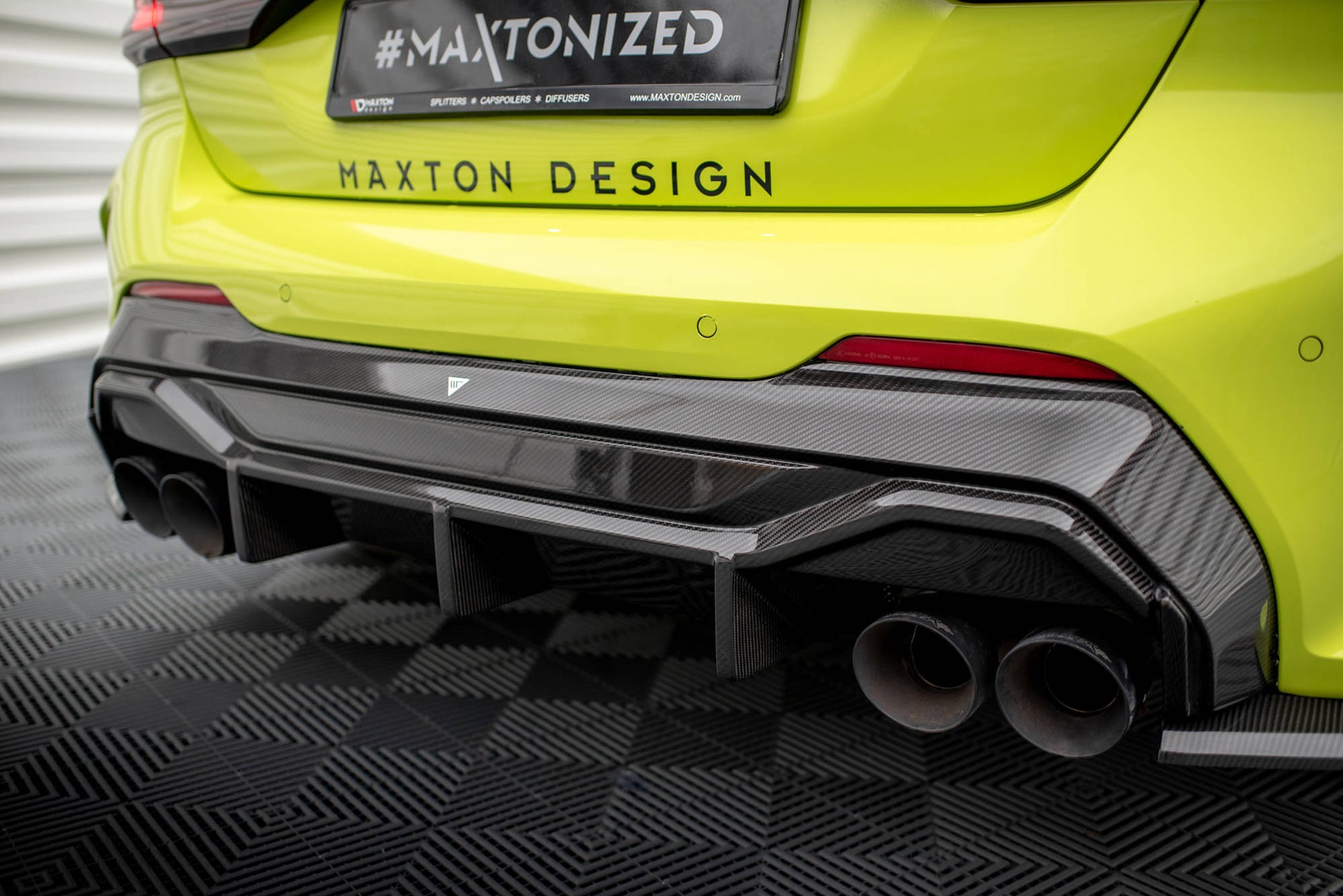 Maxton Carbon Fiber Diffusor Heck Ansatz V.1 für BMW 1er F40 M-Paket/ M135i