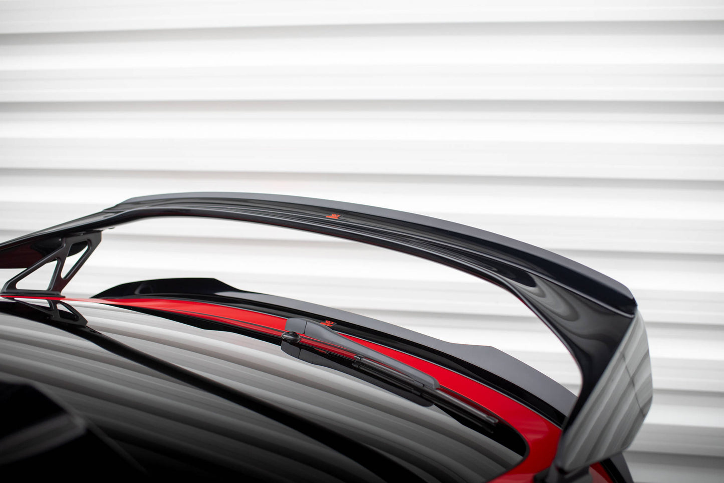 Maxton Höher Spoiler CAP für Honda Civic Type-R Mk 11 schwarz Hochglanz