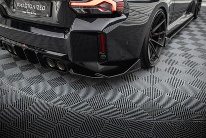 Maxton Heck Ansatz Flaps Diffusor V.6 für BMW M2 G87 schwarz Hochglanz