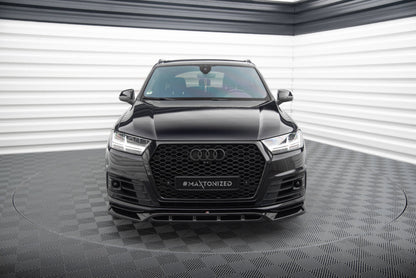 Maxton Front Ansatz V.2 für Audi SQ7 / Q7 S-Line Mk2 schwarz Hochglanz