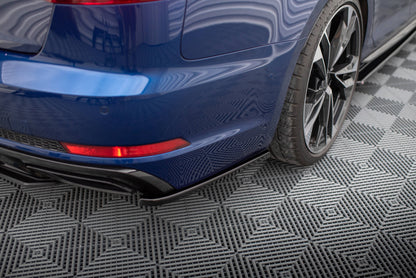 Maxton Heck Ansatz Flaps Diffusor für Audi A4 Competition B9  schwarz Hochglanz