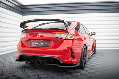 Maxton Niedriger Spoiler CAP für Honda Civic Type-R Mk 11 schwarz Hochglanz