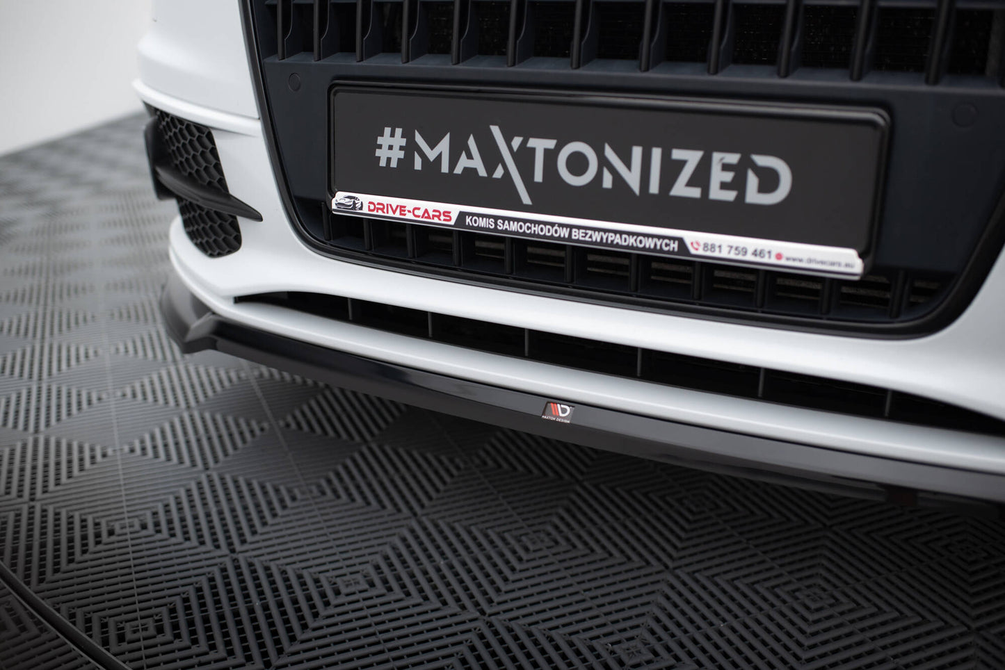 Maxton Front Ansatz V.2 für Audi Q3 S-line 8U schwarz Hochglanz
