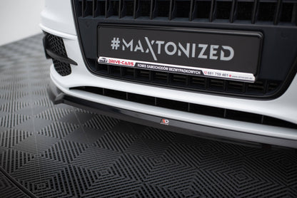 Maxton Front Ansatz V.2 für Audi Q3 S-line 8U schwarz Hochglanz