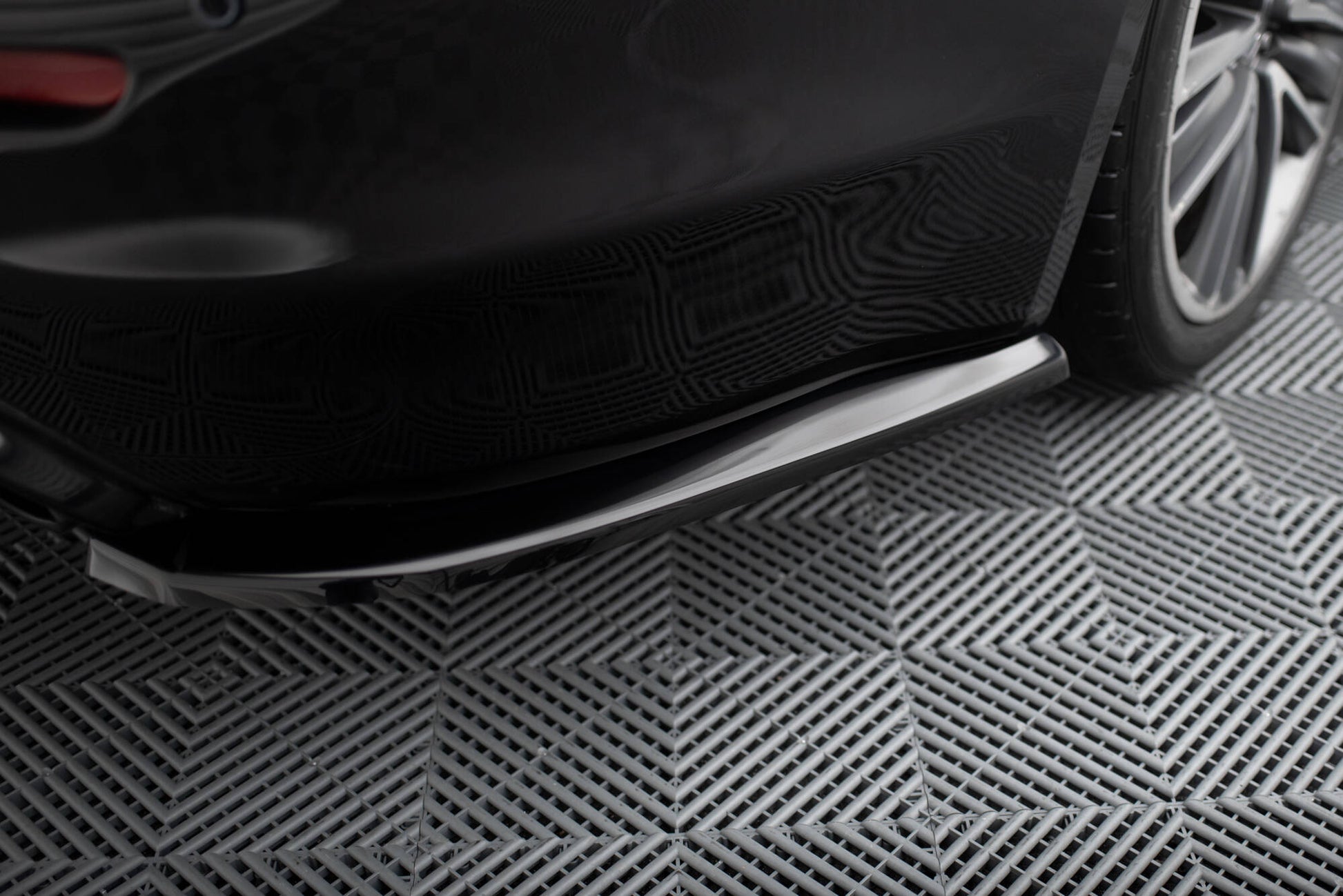 Maxton Heck Ansatz Flaps Diffusor V.2 für Infiniti Q50 S Mk1 schwarz Hochglanz