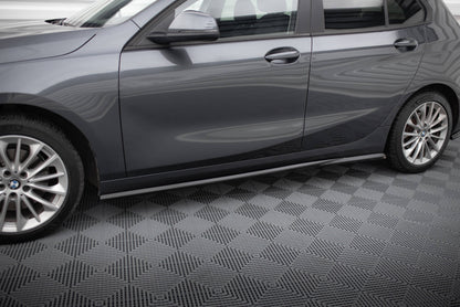 Maxton Seitenschweller Ansatz für BMW 1er F40 schwarz Hochglanz