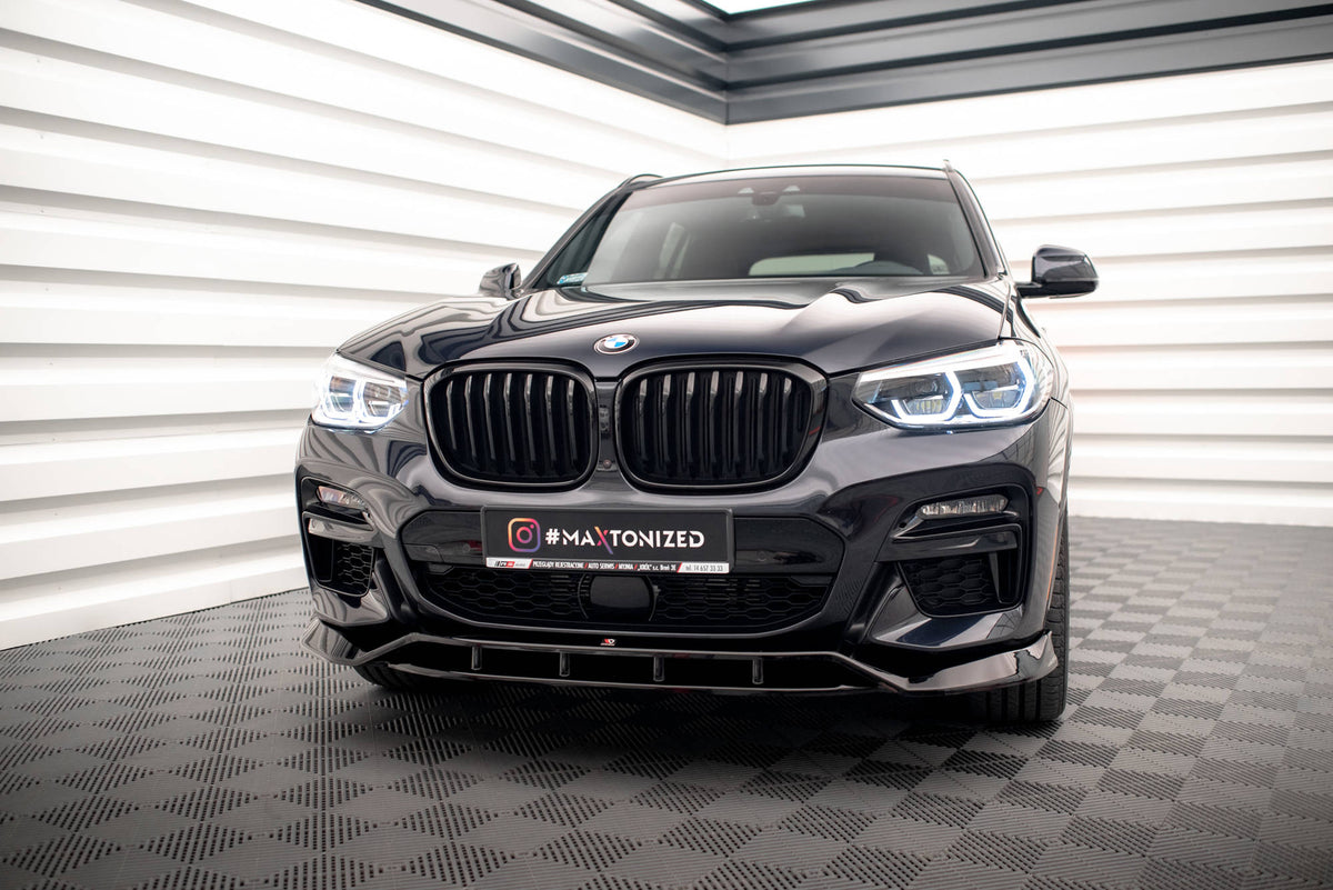 Maxton Front Ansatz V.2 für  BMW X3 M40d / M40i / M-Paket G01  schwarz Hochglanz