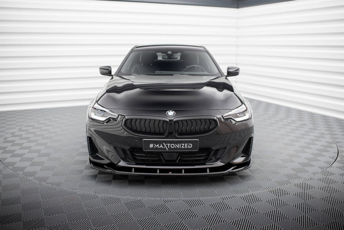 Maxton Front Ansatz V.3 für BMW 2 Coupe G42 schwarz Hochglanz