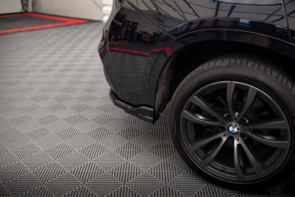 Maxton Mittlerer Diffusor Heck Ansatz DTM Look für BMW X6 M-Paket F16 schwarz Hochglanz