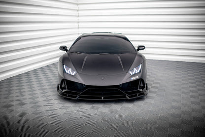 Maxton Front Ansatz für Lamborghini Huracan EVO schwarz Hochglanz
