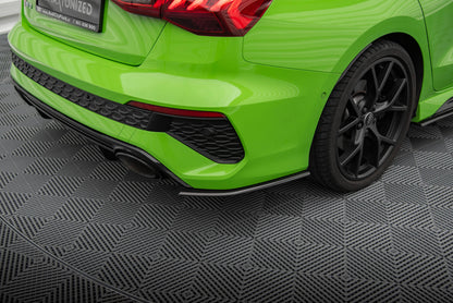 Maxton Carbon Fiber Heck Ansatz Flaps Diffusor für Audi RS3 Limousine 8Y