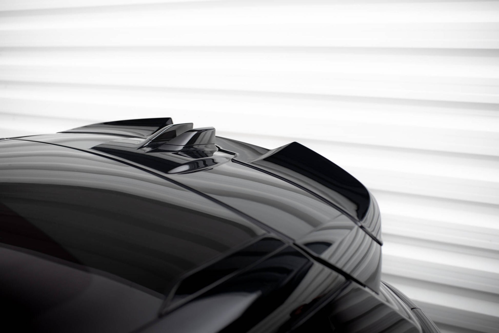 Maxton Spoiler CAP für 3D Land Rover Range Rover Evoque HSE Dynamic Mk1 Facelift schwarz Hochglanz