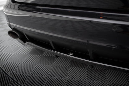 Maxton Mittlerer Diffusor Heck Ansatz DTM Look für Audi RS6 Avant C6 schwarz Hochglanz