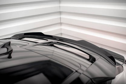 Maxton Höher Spoiler CAP für Kia EV6 GT-Line Mk1 schwarz Hochglanz