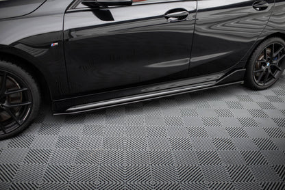 Maxton Seitenschweller Ansatz für BMW M135i M-Performance F40 schwarz Hochglanz