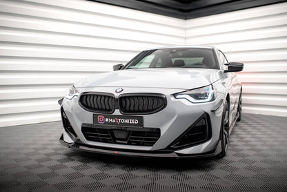 Maxton Front Ansatz V.3 für BMW 2 Coupe M-Paket / M240i G42 schwarz Hochglanz