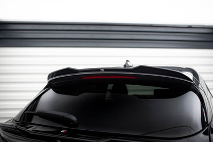 Maxton Höher Spoiler CAP für 3D Alfa Romeo Stelvio Quadrifoglio Mk1 schwarz Hochglanz
