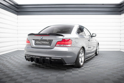 Maxton Spoiler CAP für 3D BMW 1er M-Paket E82 schwarz Hochglanz