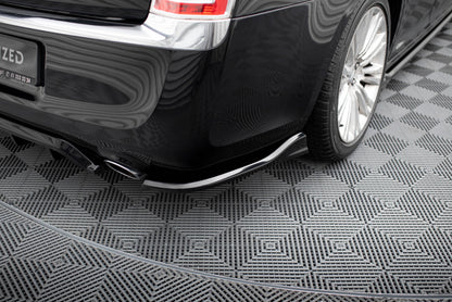 Maxton Heck Ansatz Flaps Diffusor für Chrysler 300 Mk2 schwarz Hochglanz