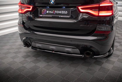 Maxton Zentrale Hinten Splitte BMW X3 G01 schwarz Hochglanz