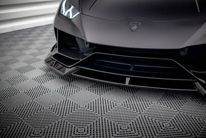 Maxton Front Ansatz für Lamborghini Huracan EVO schwarz Hochglanz
