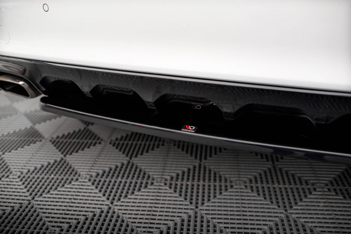 Maxton Mittlerer Diffusor Heck Ansatz für Kia Ceed GT Mk3  schwarz Hochglanz