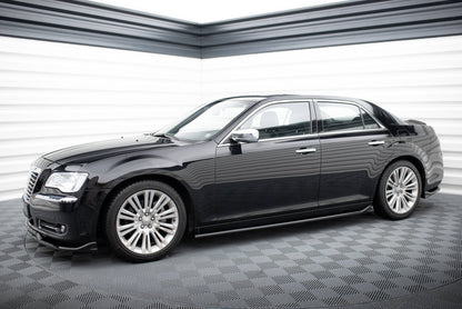 Maxton Seitenschweller Ansatz für Chrysler 300 Mk2 schwarz Hochglanz