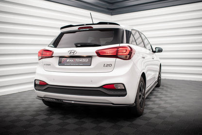Maxton Spoiler CAP für Hyundai I20 Mk2 Facelift schwarz Hochglanz
