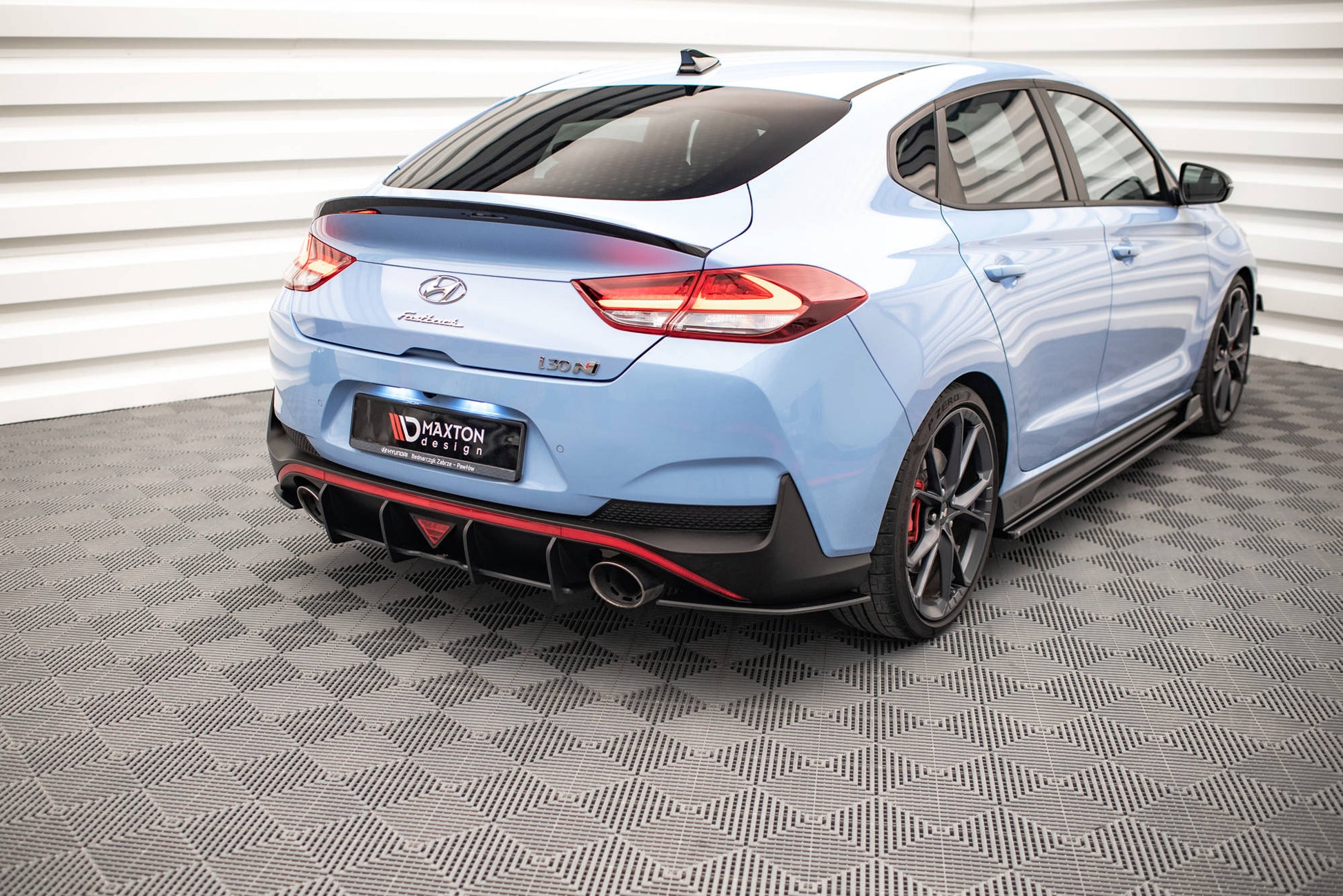 Maxton Street Pro Heck Ansatz Flaps Diffusor für Hyundai I30 N Fastback Mk3 Facelift