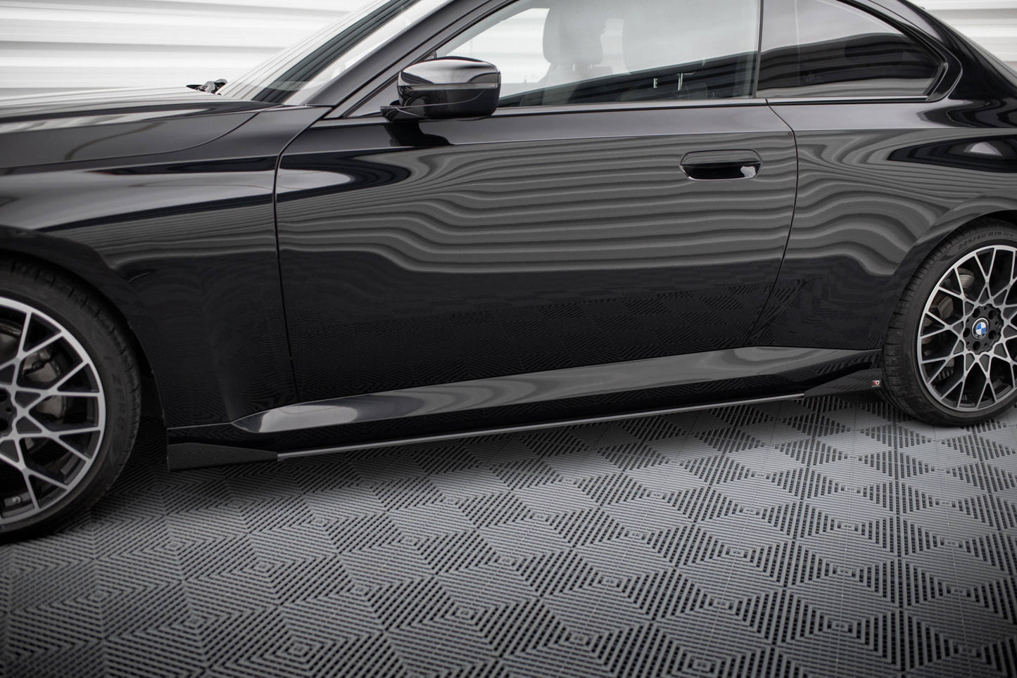 Maxton Street Pro Seitenschweller Ansatz für + Flaps BMW 2 Coupe G42 schwarz Hochglanz