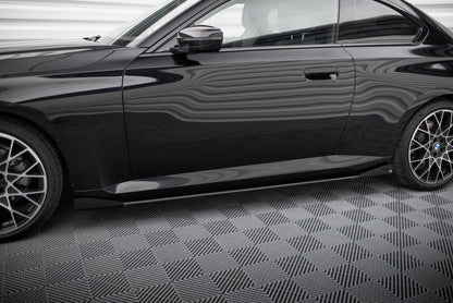 Maxton Street Pro Seitenschweller Ansatz für + Flaps BMW 2 Coupe G42 schwarz Hochglanz