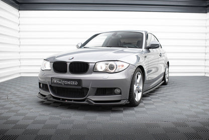 Maxton Front Ansatz V.1 für BMW 1er M-Paket E82 schwarz Hochglanz