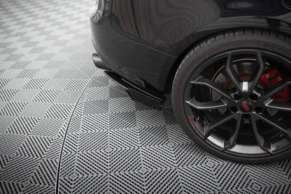 Maxton Hintere Seiten Flaps für Audi S5 / A5 S-Line Coupe / Cabriolet 8T schwarz Hochglanz